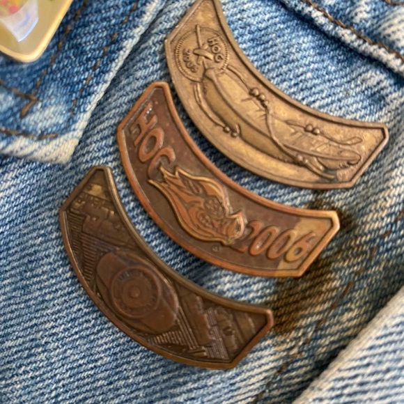 Harley Davidson Denim Vest with Pins & Patches XXL - Picture 6 of 16